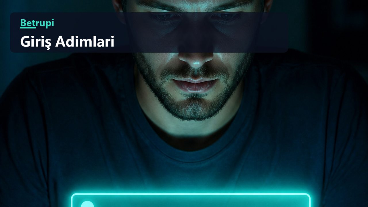 BetRupi giriş ekranında hesap oluşturma ve uyumluluk testi adımlarının gösterildiği arayüz