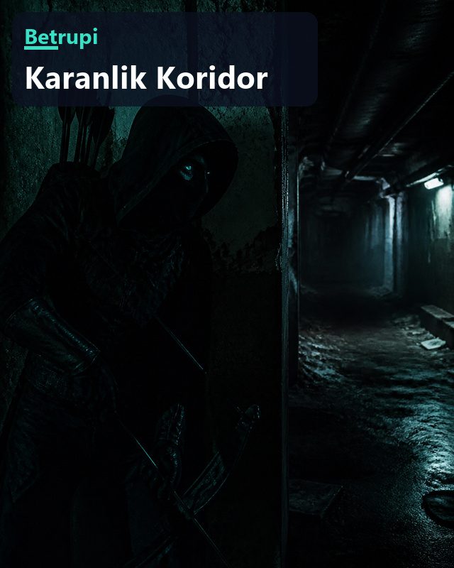 Karanlık Koridor oyununda avcı rolündeki oyuncunun köşe başında beklediği sahne